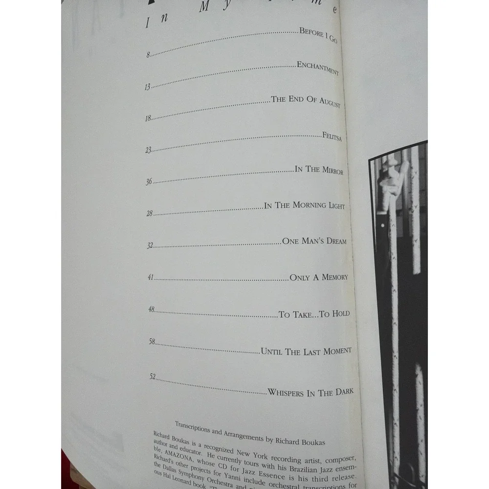 Yanni In My Time Piano Solos Sheet Music Songbook Hal Leonard 1993 HL00308187